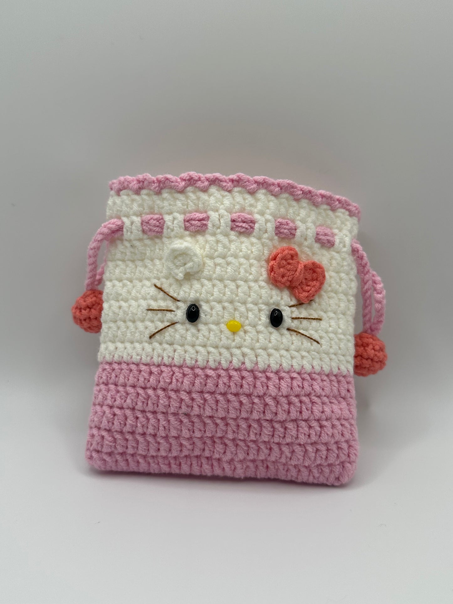 Handmade Crochet Cute Cat Coin Purse