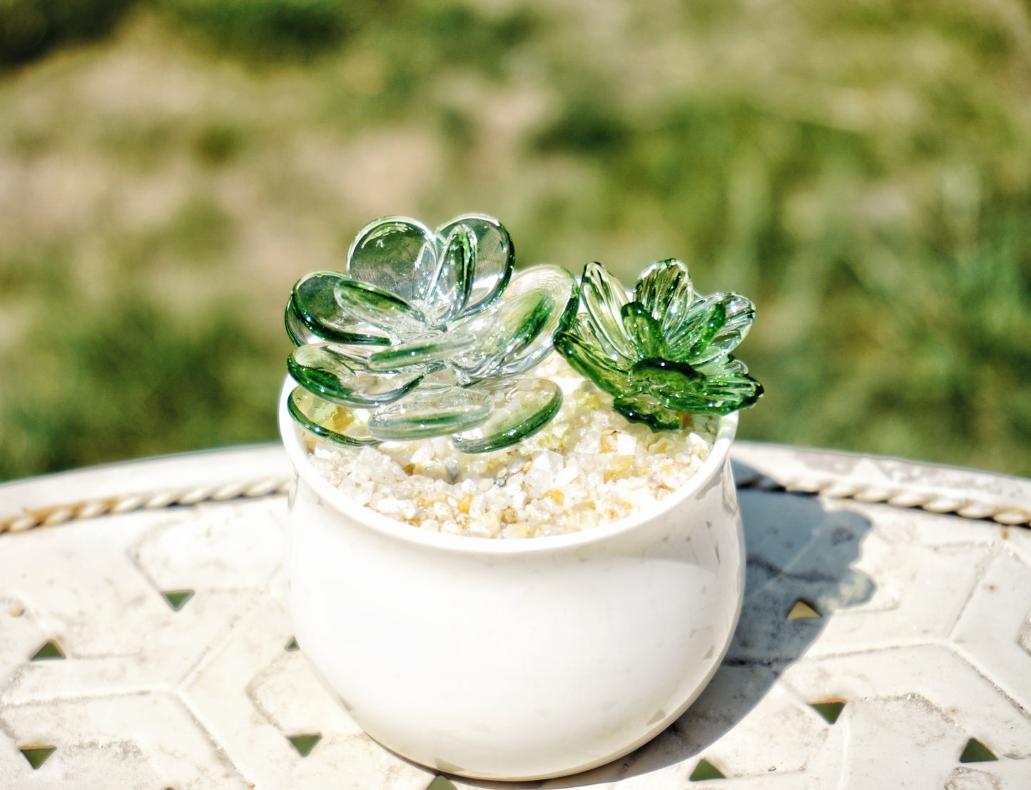 Transparent Handcrafted Glass Succulent