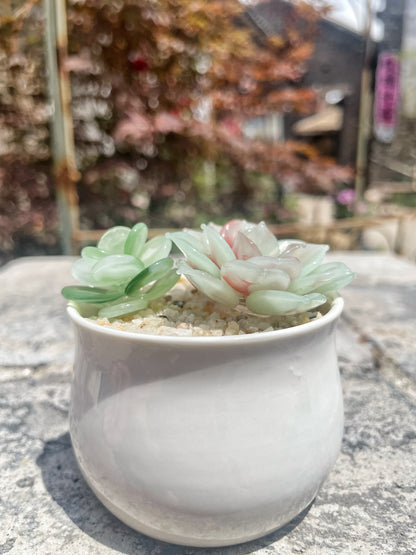 Emerald Green Handcrafted Glass Succulent